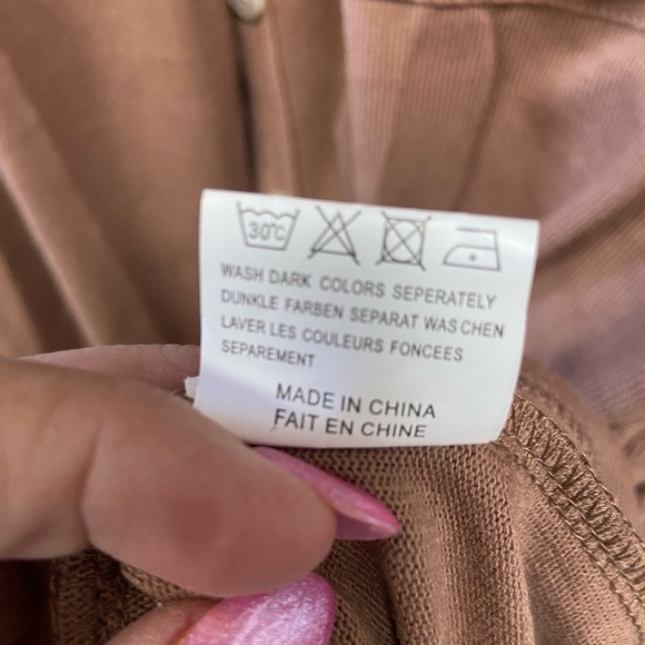 Nag goo large long cardigan long sleeve women’s sweater in rust - Picture 4 of 5